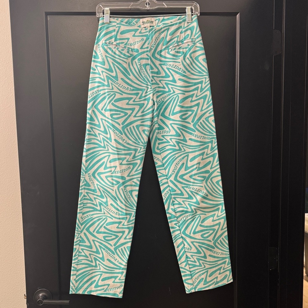 Stylish Turquoise Straight Leg Jeans